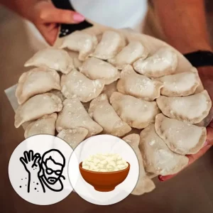 Вареники с соленым творогом